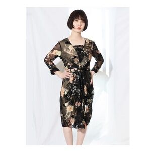 3.1 Philip Lim 8 Floral Black Dress